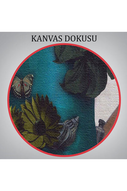 Sürreal Şapkalı Geyik Dekoratif Duvar Tablosu-6468