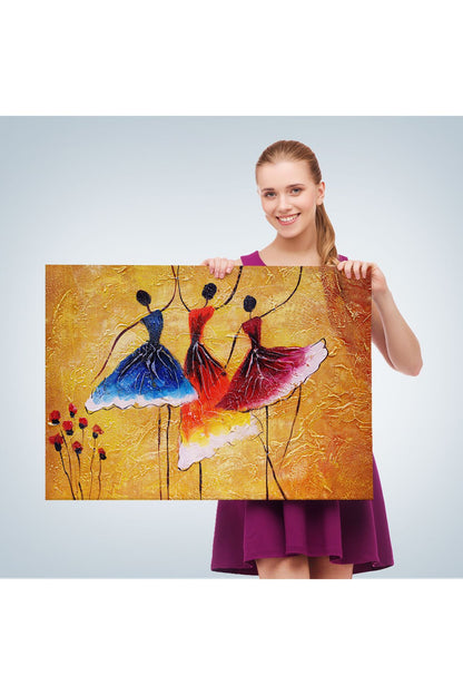 Dekoratif Kanvas Tablo, Duvar Tablosu-Yağlıboya Görünüm İspanyol Dansı 3488