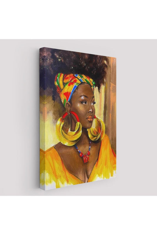 Afro Amerikalı Güzel Kadın Duvar Tablosu-6371