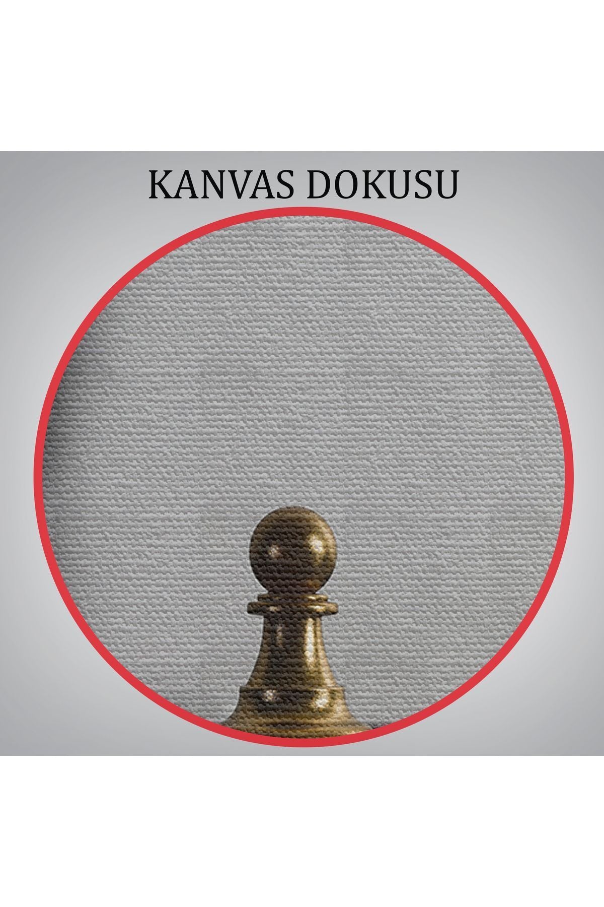 Satranç Gölgesi Taç Kanvas Duvar Sanatı, Yurt ve Ofis Dekoru-5390
