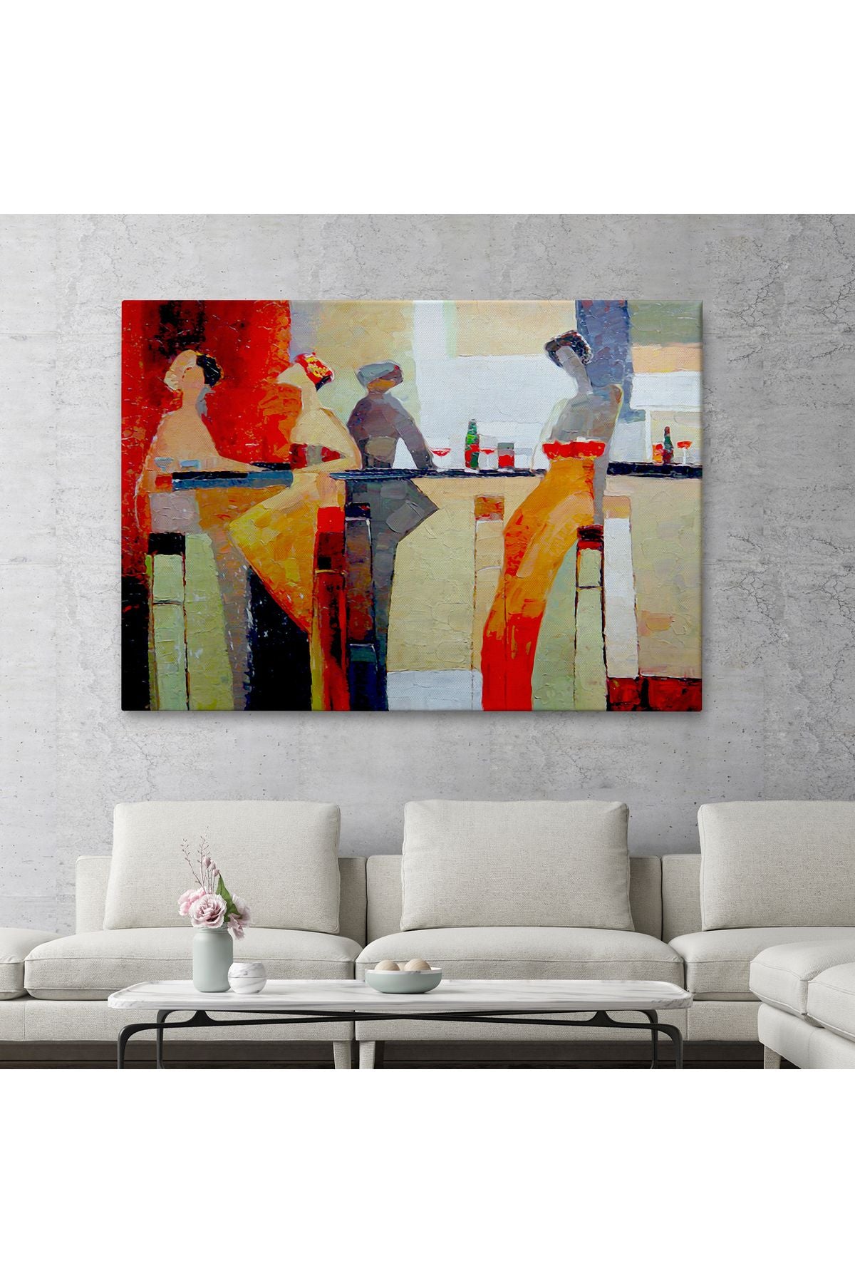 Özel Tasarım, Dekortif BaskıPubdaki Kadınlar Tablosu - Women in the Pub -6604