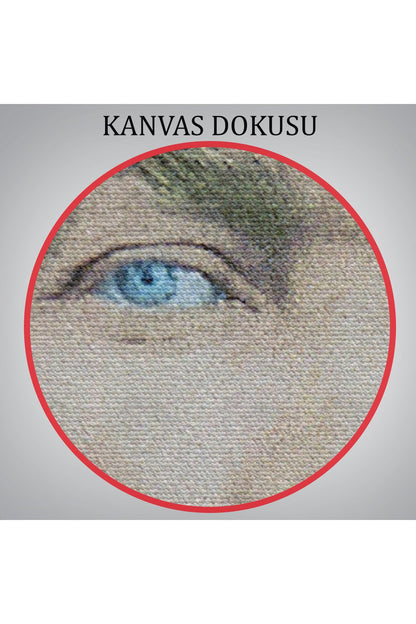 Atatürk Portre Tablosu Mustafa Kemal Atatürk Dikdörtgen Dekoratif Kanvas Tablo-CF-56