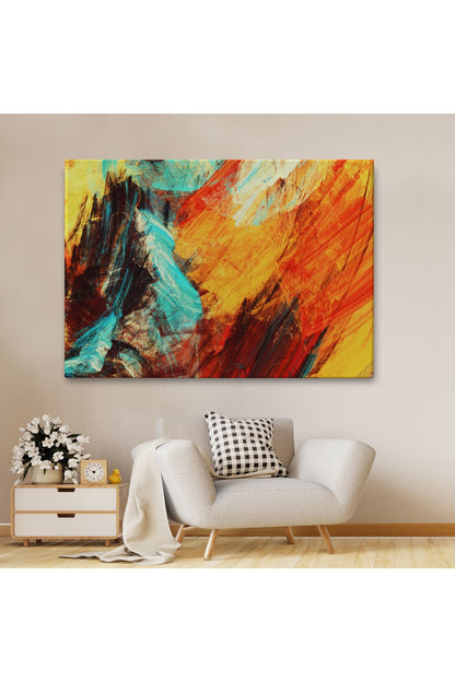 Fütüristik Soyut  Görünüm Dekoratif Kanvas Duvar Tablosu-3560
