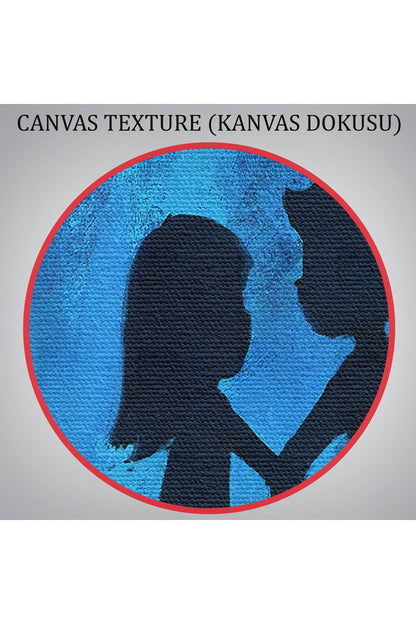 Ay Işığındakı Küçük Aşıklar Dekoratif Duvar Tablosu-3486