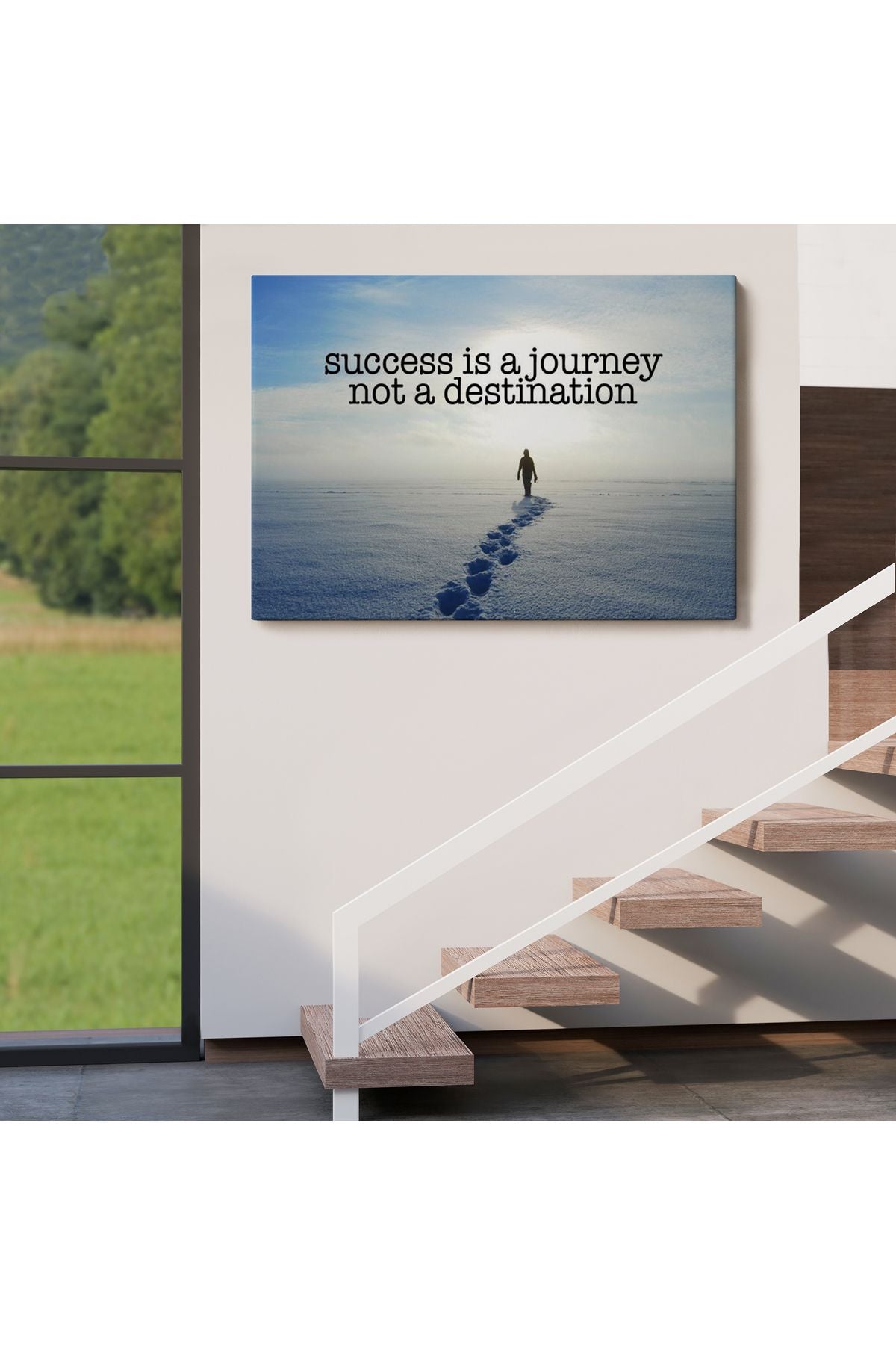 Başarı Bir Yolculuktur Varış Noktası Değil Kanvas Tablo, Motivasyonel Yazı Tablosu-5388