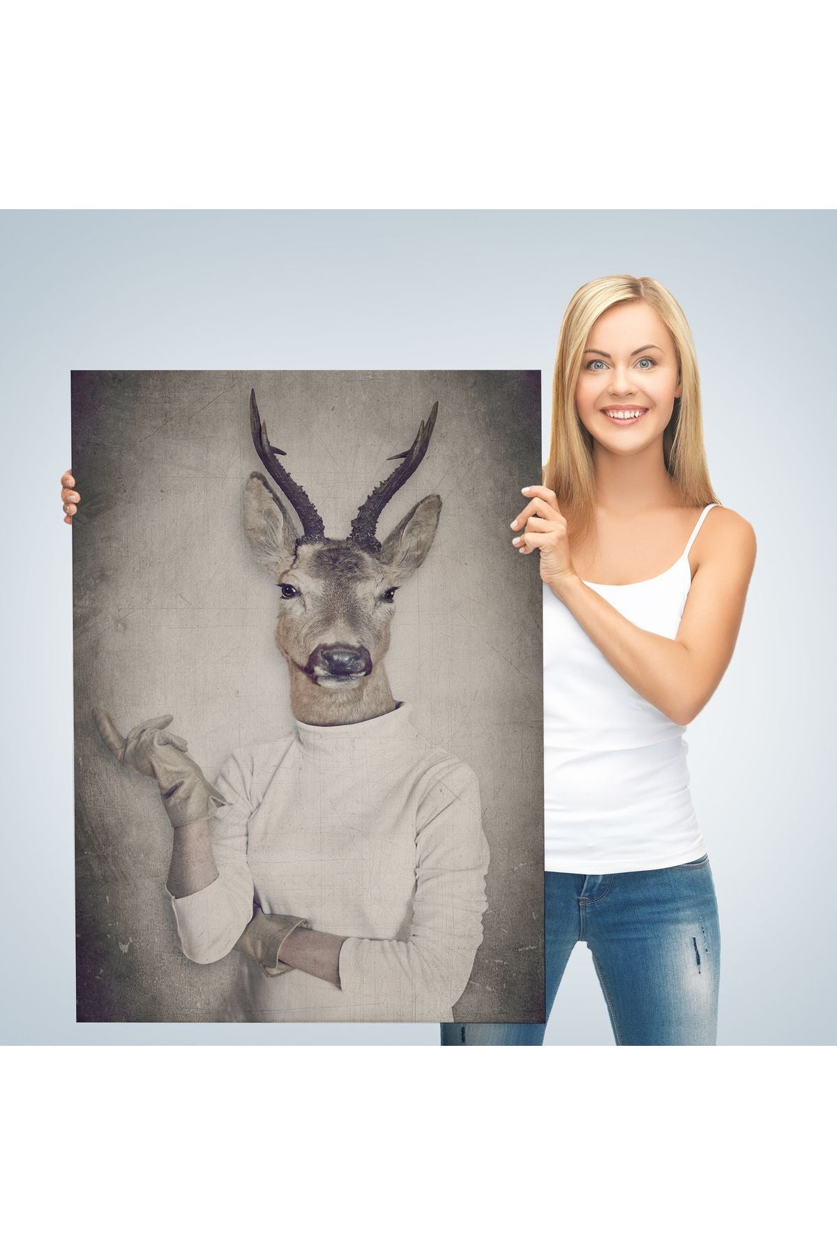 Ceylan Kafalı İnsan Kanvas Tablo-4983