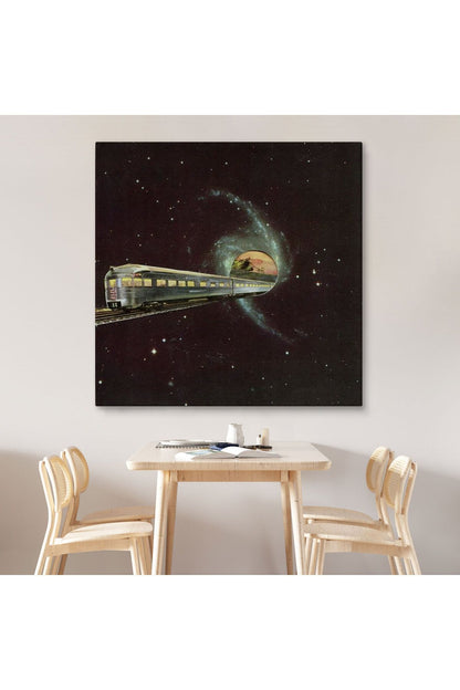 Uzayda Giden Tren Kanvas Tablo, Glaksi Treni-5858