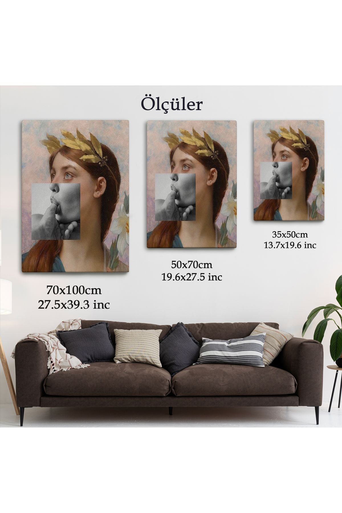 Özel Tasarım, Dekortif BaskıAntik Yunan Rönesans Komik Tablosu -6366