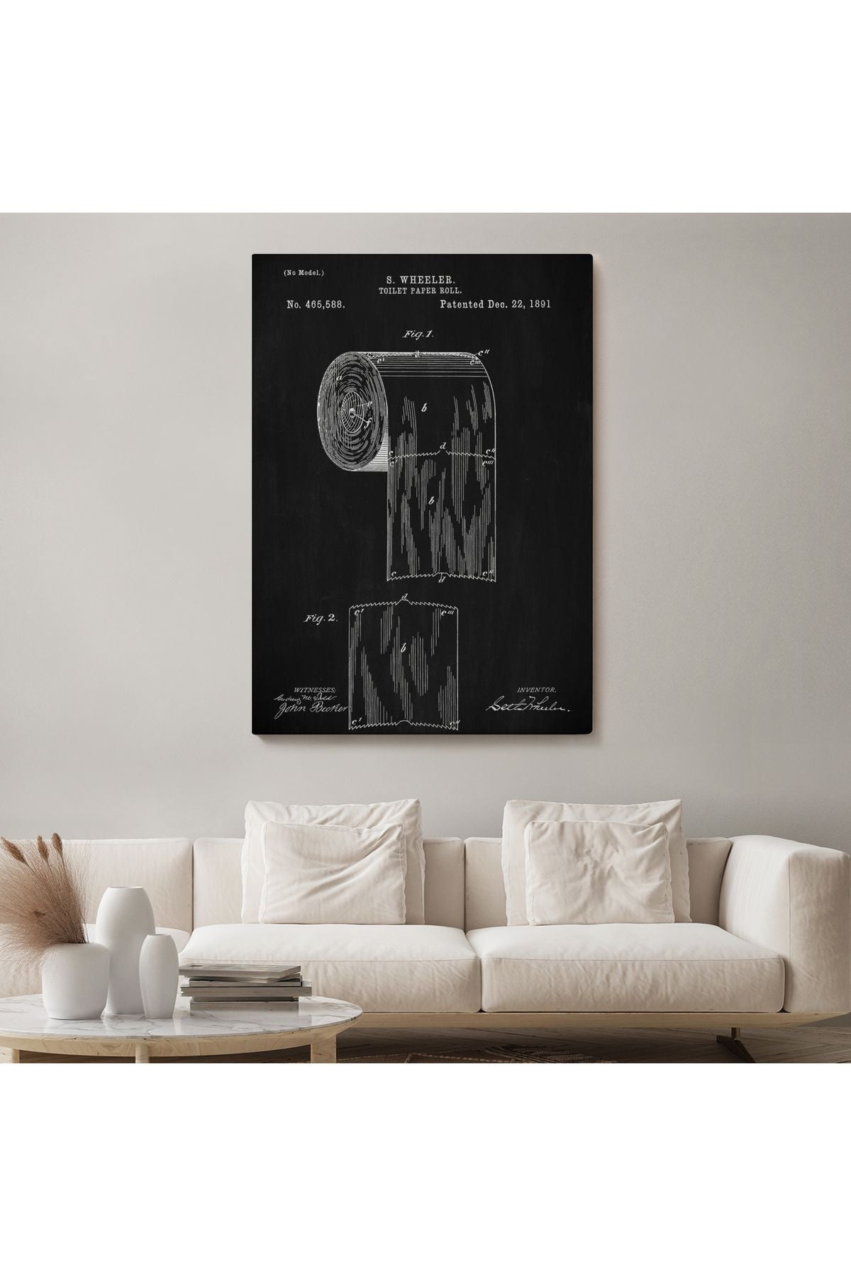 Tuvalet Kağıdı Rulosu Patent Kanvas Tablo-5242