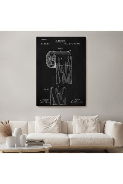 Tuvalet Kağıdı Rulosu Patent Kanvas Tablo-5242