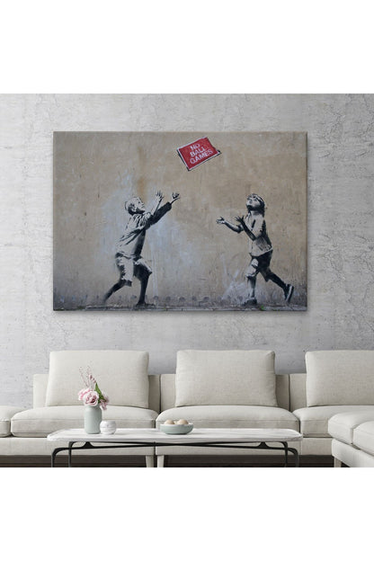 Banksy Stencil'in Top Oyunları Yok İsimli Eseri Kanvas Tablo-5006