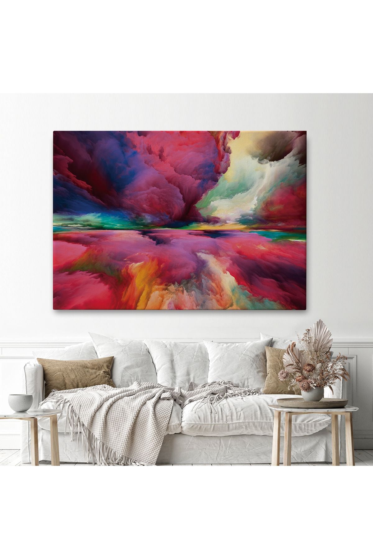 Hayal Gücü Bulutları Dekoratif Kanvas Duvar Tablosu-3721