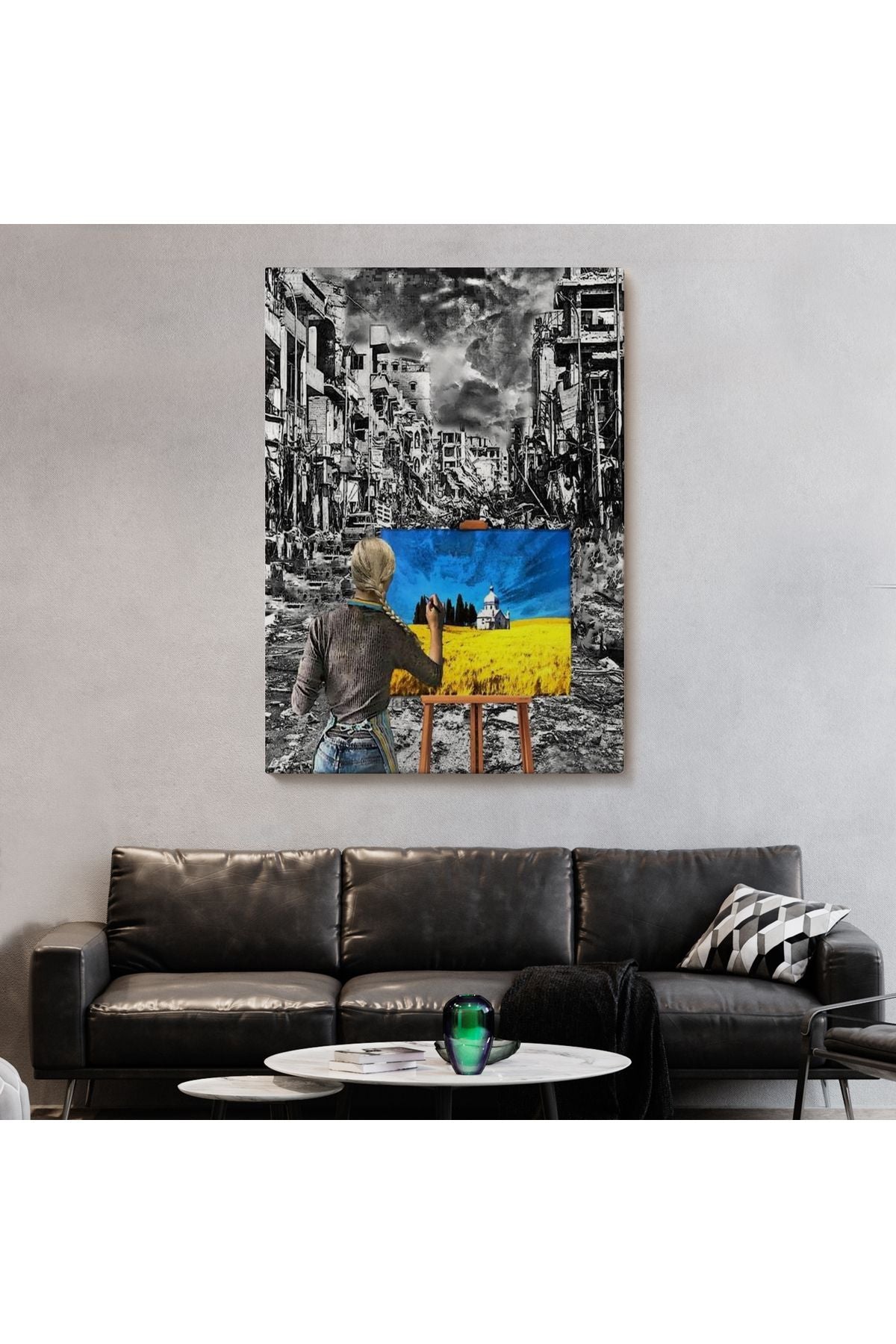 Hayalindeki Ukrayna'yi Çizen Ukraynalı Ressam Tablosu-6295