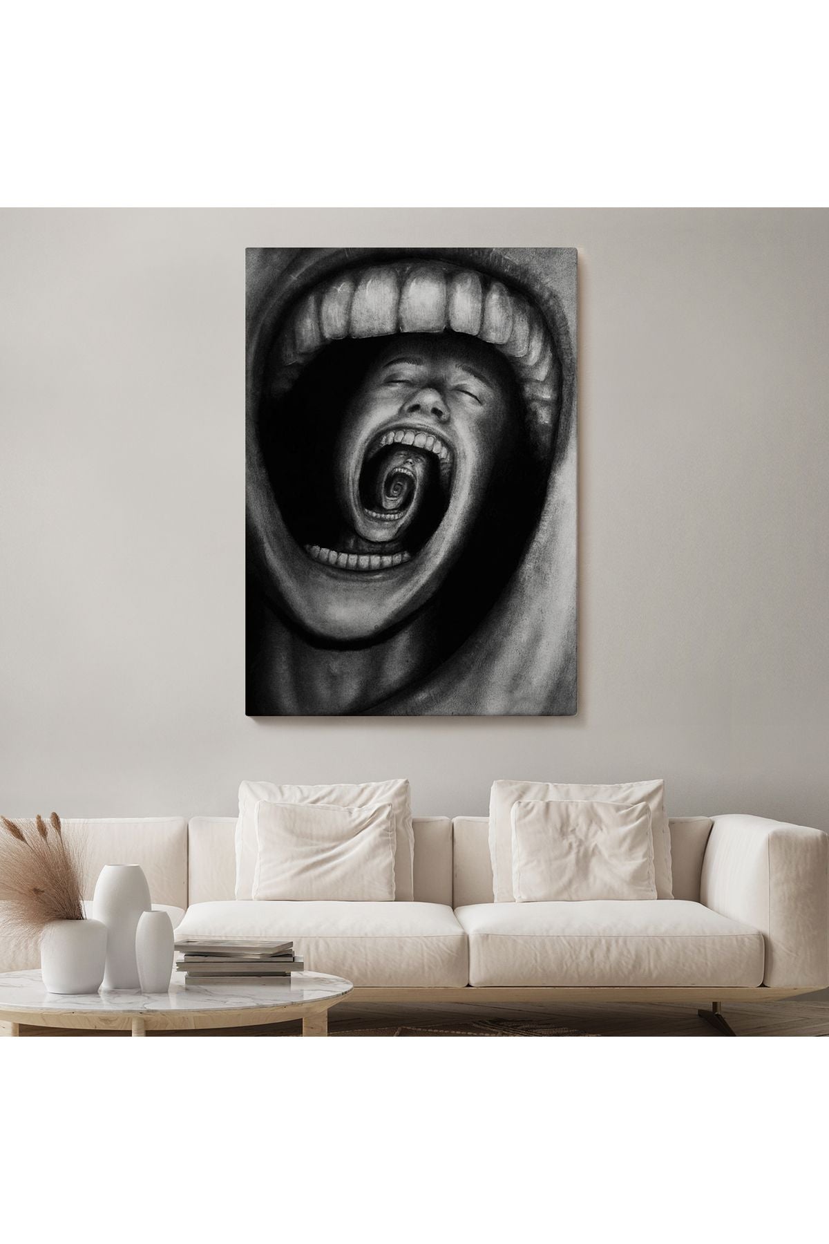 Depresyon ve Ruh Sağlığı Sanatı Duvar Sanatı Kanvas Tablo-5223