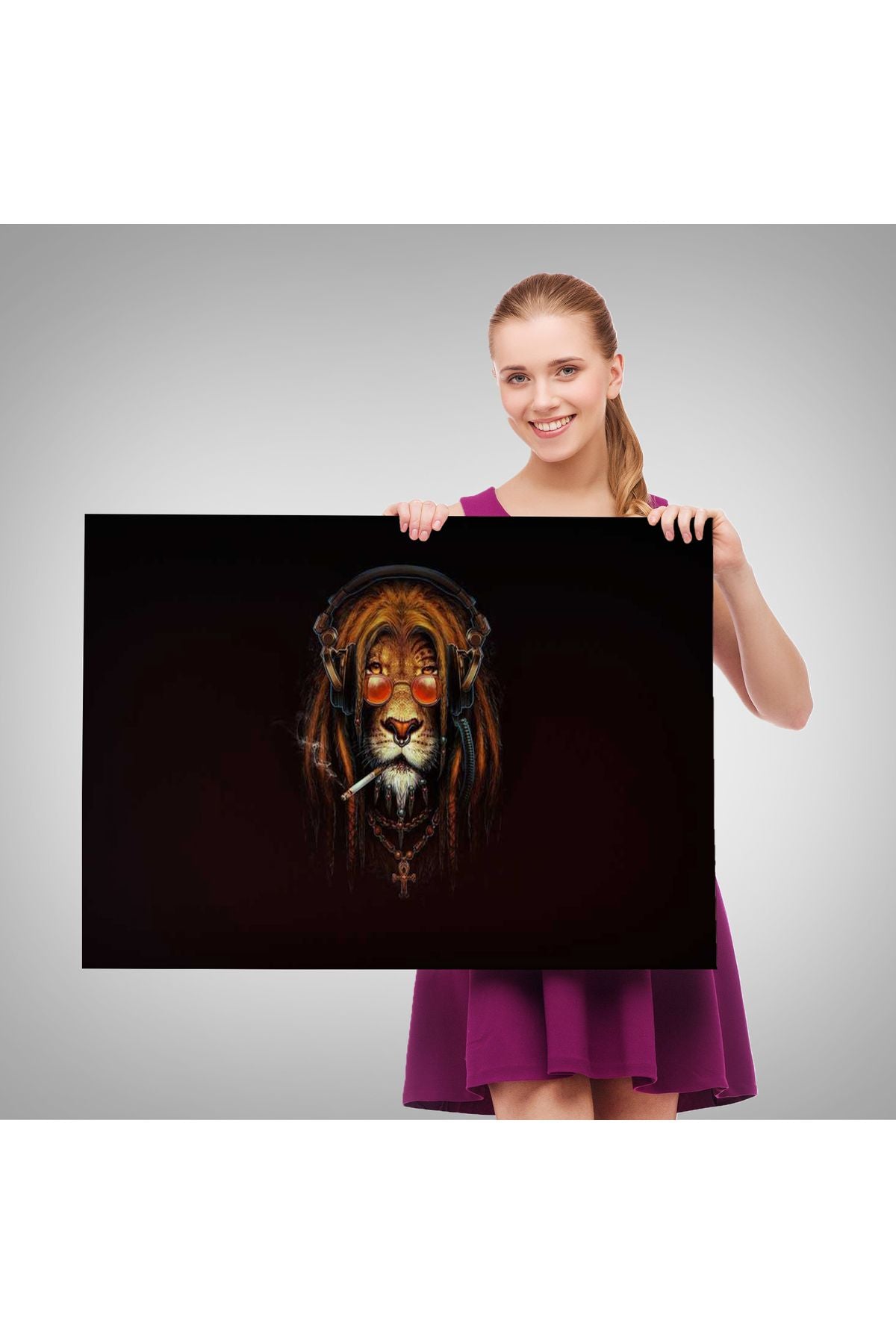 Dekoratif Kanvas Tablo-Amerikan Futbolu Soccer Duvar Tablosu 5391