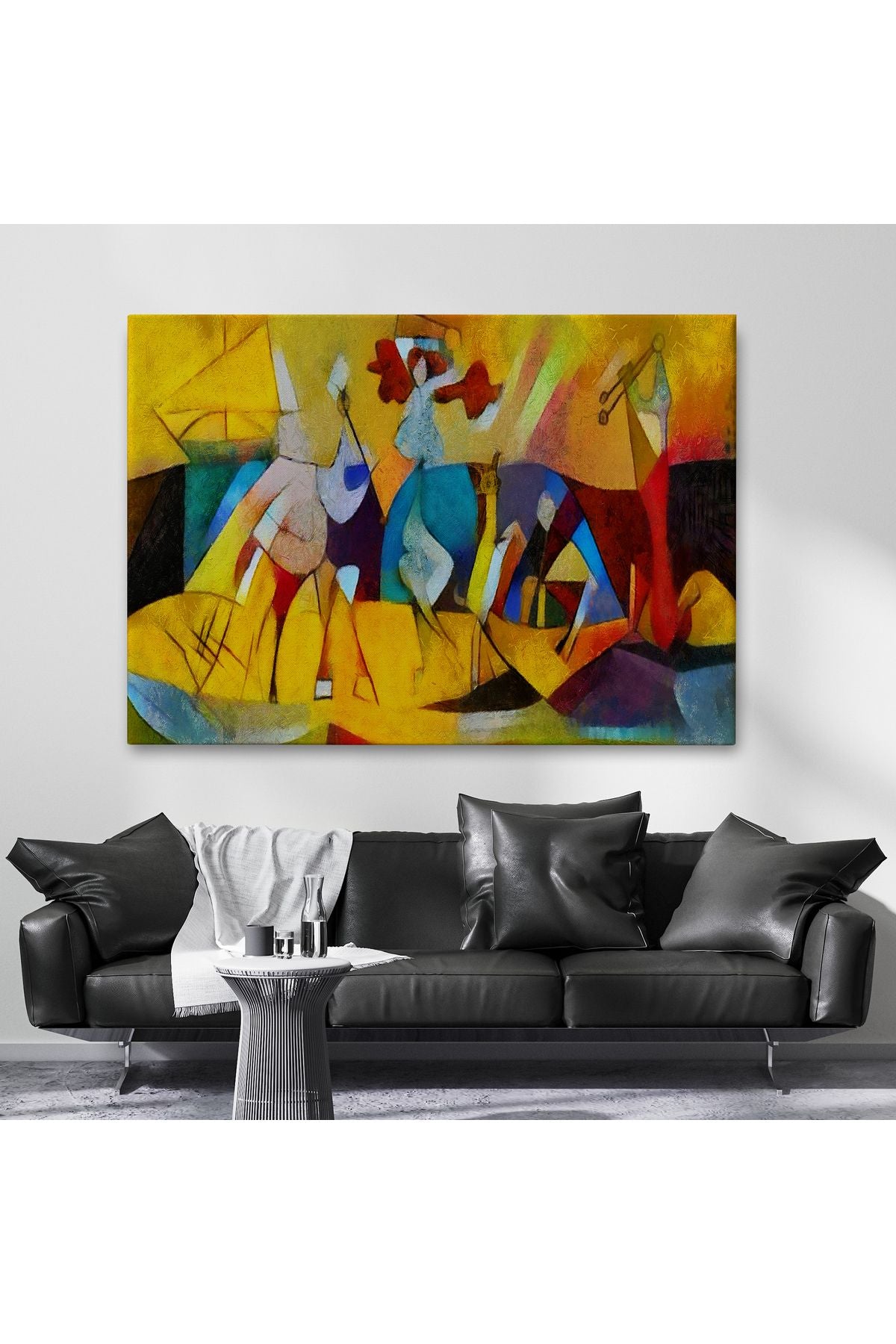 Modern Tarz Soyut Yağlıboya Görünüm Dekoratif Kanvas Duvar Tablosu-3522