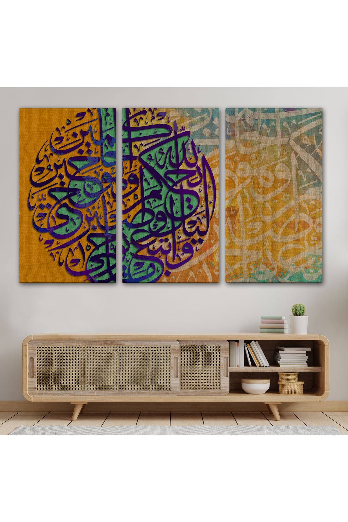 Kanvas Tablo-Sana Vahyolunana Uy ve Allah Hükmünü Verinceye Kadar Sabret, Hat Tablo 3401