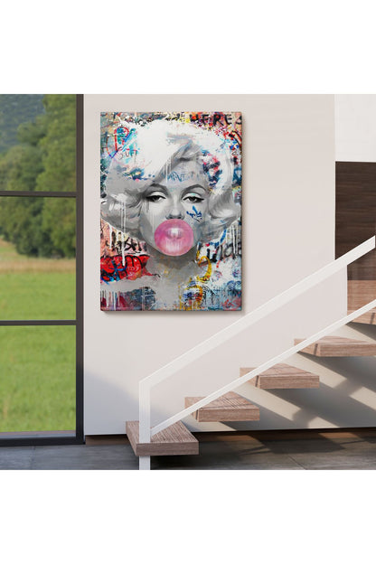 Marilyn Monroe Graffiti Pop Art Duvar Tablosu-6471