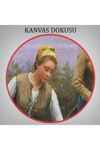 Dere Kenarındaki Köylü Kızları Duvar Tablosu-6016