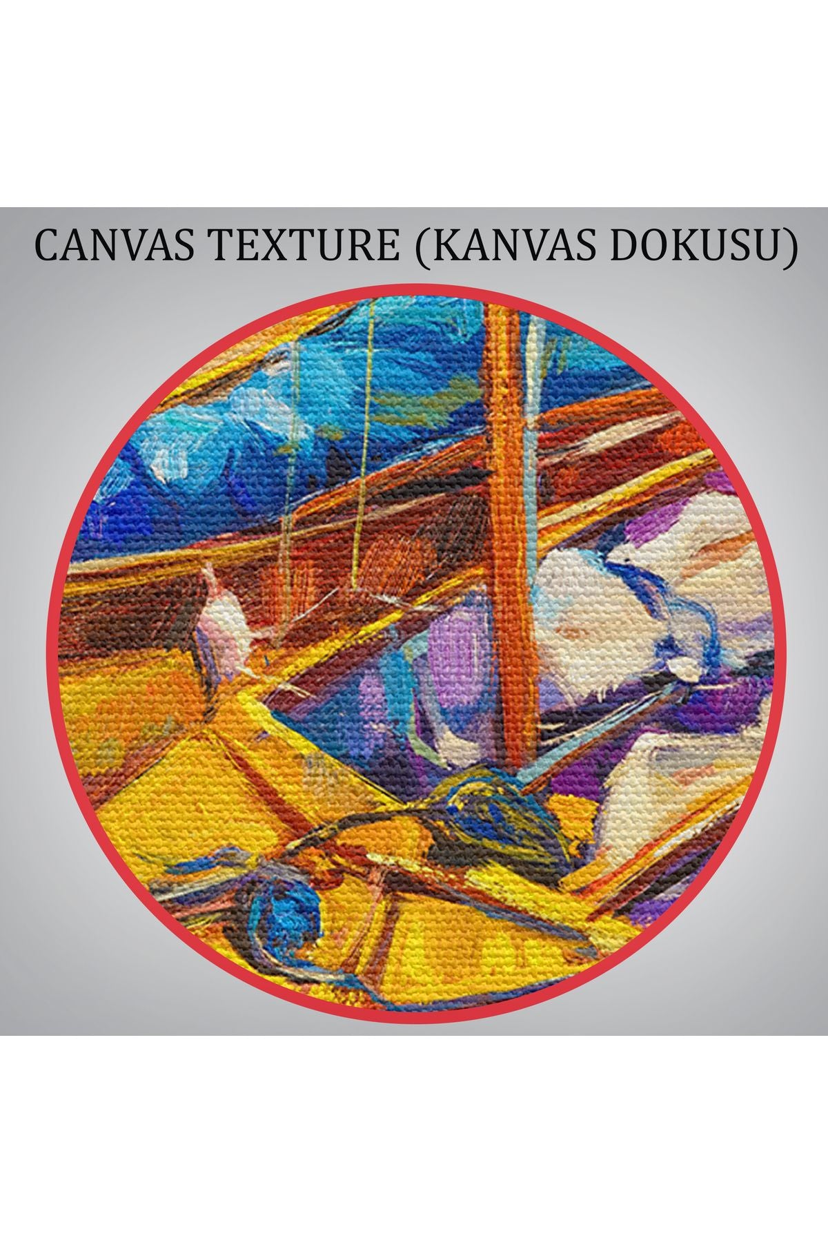 Okyanus Üzerinde Gün Batımı Tekne ve Deniz Kanvas Duvar Tablosu-1194