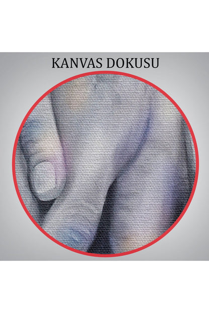 Sürrealist Kadın Ve Erkek Elleri Yağlıboya Görünüm Dekoratif Kanvas Duvar Tablosu-5951