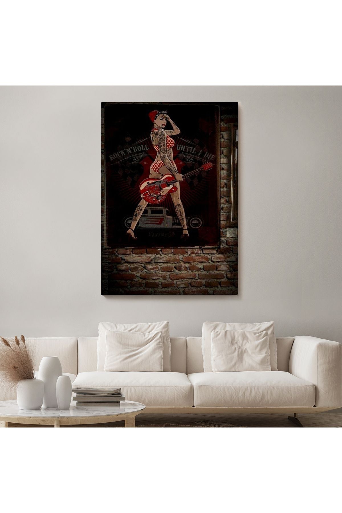 Müzisyen Kadın Dekoratif Duvar Tablosu-6496