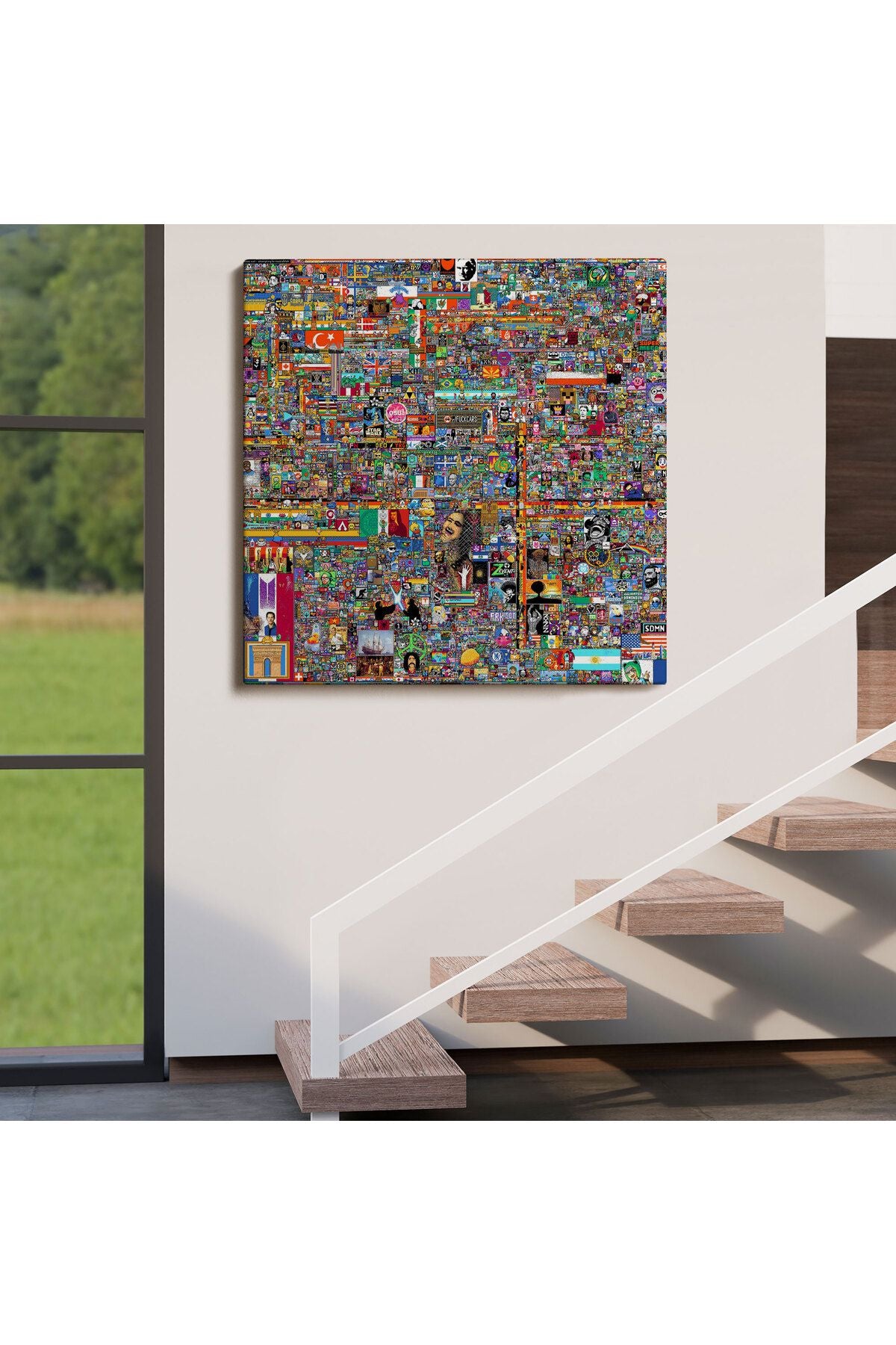 Reddit R/place Kanvas Tablo, Elraenn Twitch Kanvas Tablo, Reddit Savunma Hattı Kanvas Tablo-5173