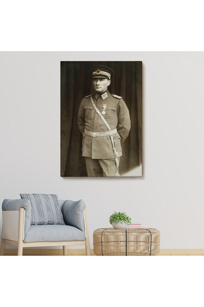Atatürk Portre Tablosu Türkiye Cumhuriyeti Kurucusu Mustafa Kemal Atatürk Dekoratif Tablo-CU-73