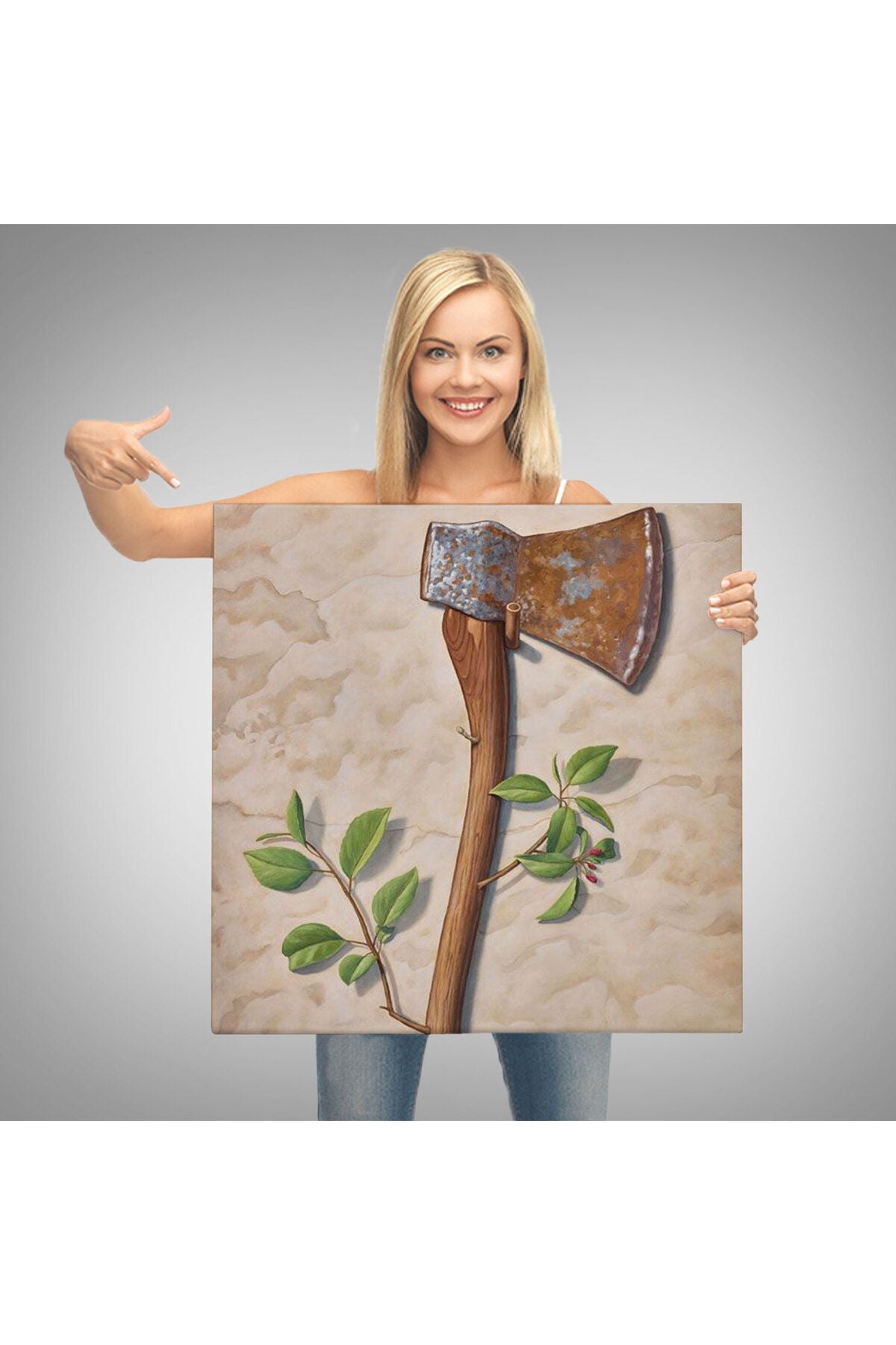 Çiçek Açan Batla Gerçeküstü Sanat Kanvas Tablo-5860