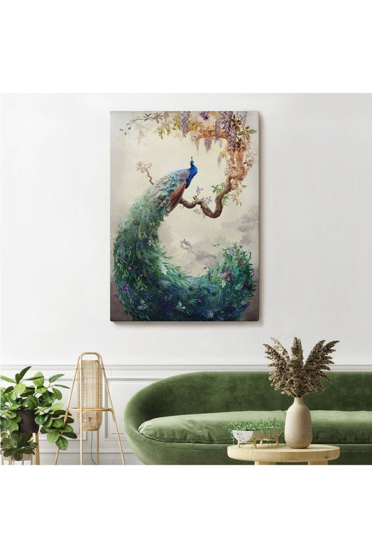 Daldaki Tavuz Kuşu Dekoratif Tablo-6494