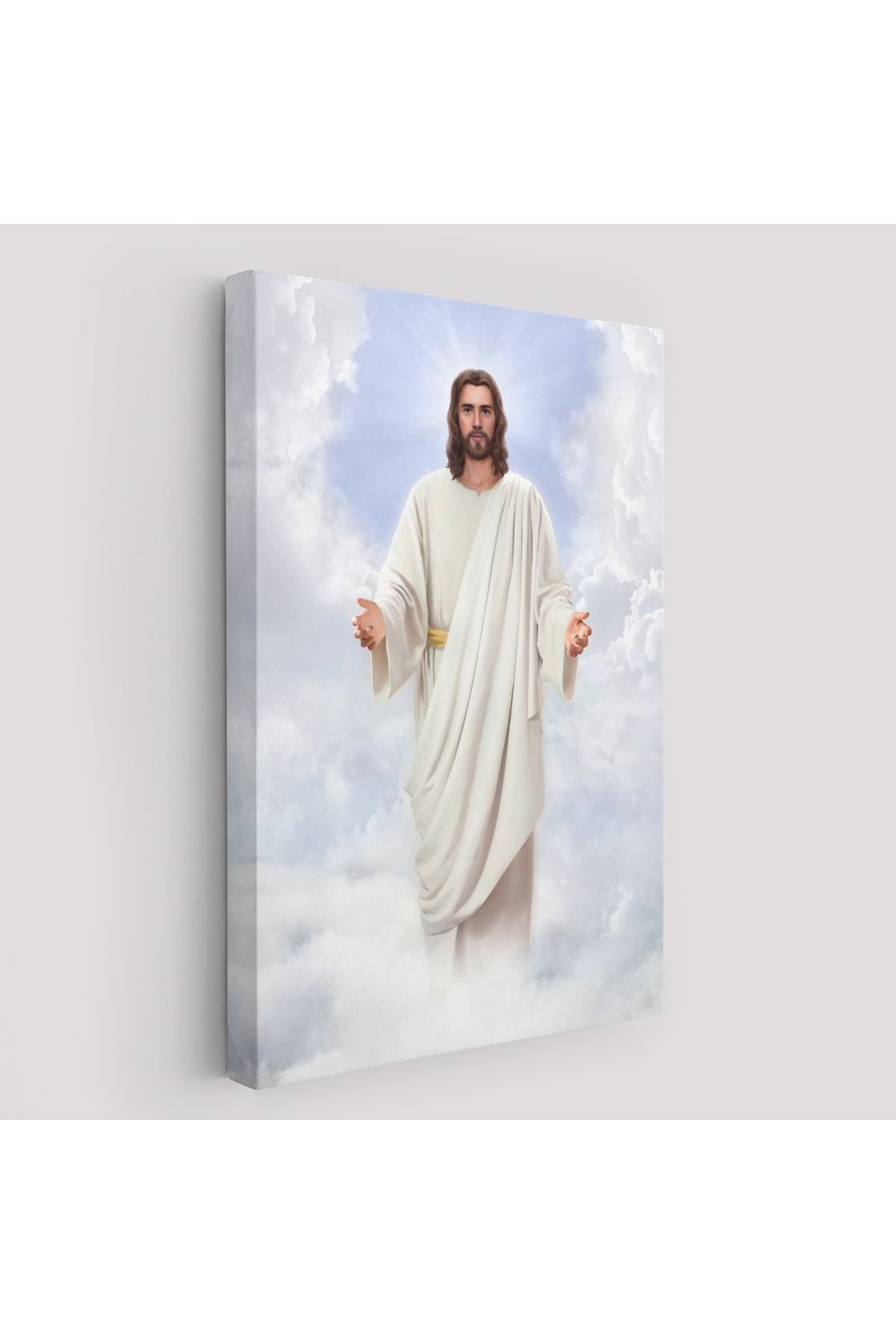 Rab İsa Bulutlarda Göründü, Kilise Hediyesi Hristiyan Kanvas Tablo-5289