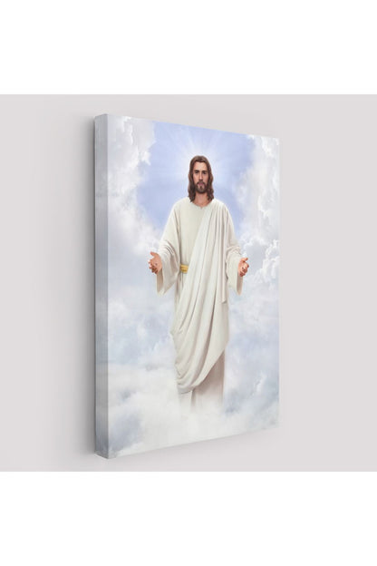 Rab İsa Bulutlarda Göründü, Kilise Hediyesi Hristiyan Kanvas Tablo-5289