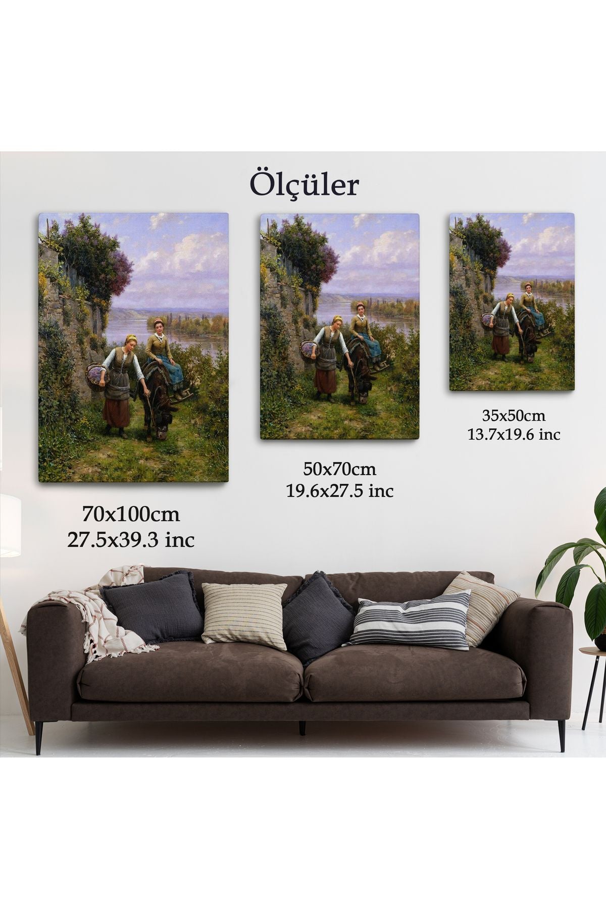 Dere Kenarındaki Köylü Kızları Duvar Tablosu-6016