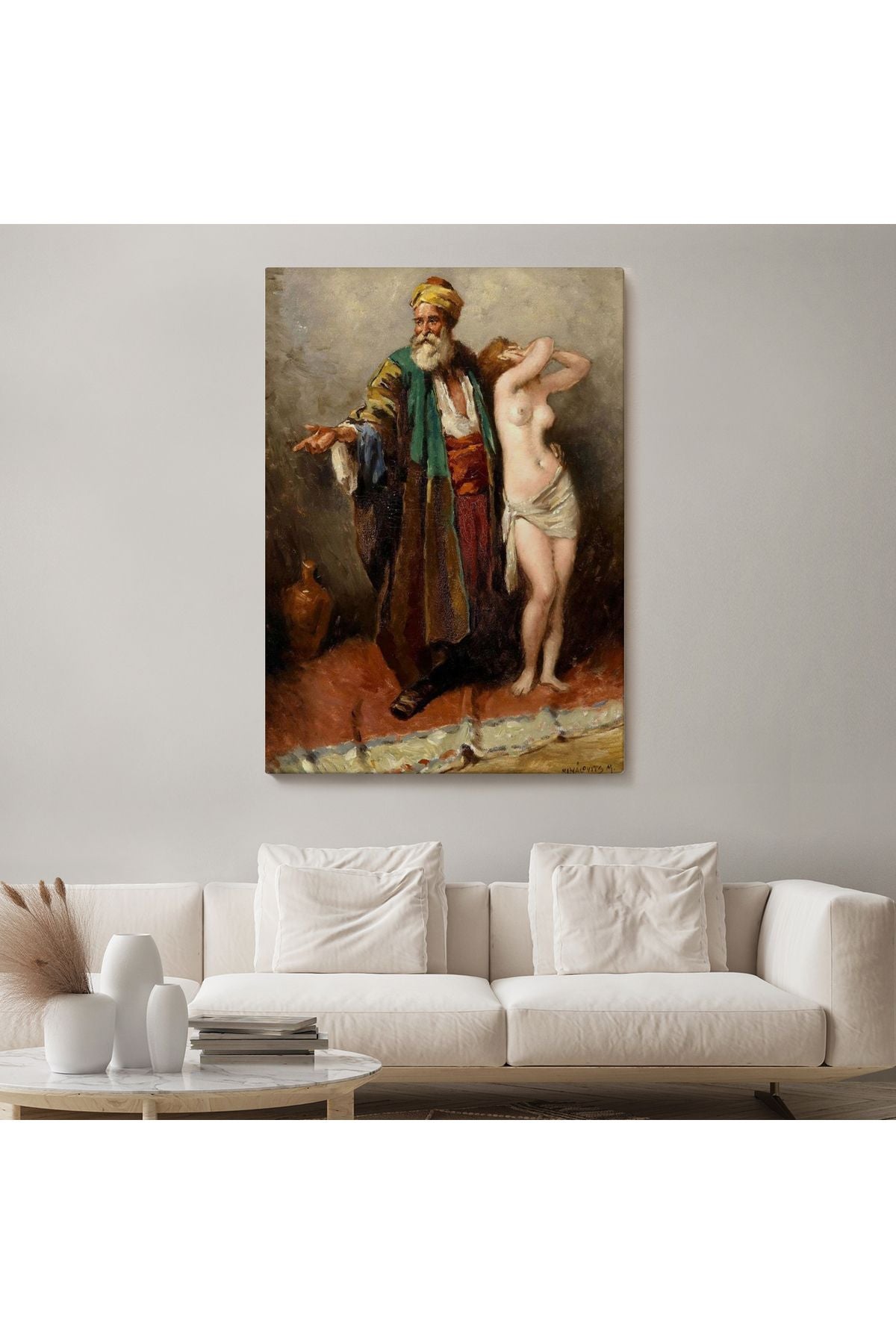 SZ KVS1-Dekoratif Duvar Tablosu-Çıplak Arap Cariye Kanvas Tablo 6136