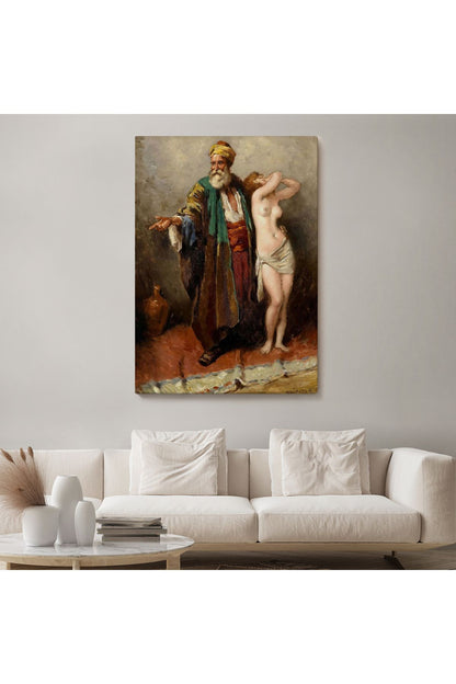 SZ KVS1-Dekoratif Duvar Tablosu-Çıplak Arap Cariye Kanvas Tablo 6136