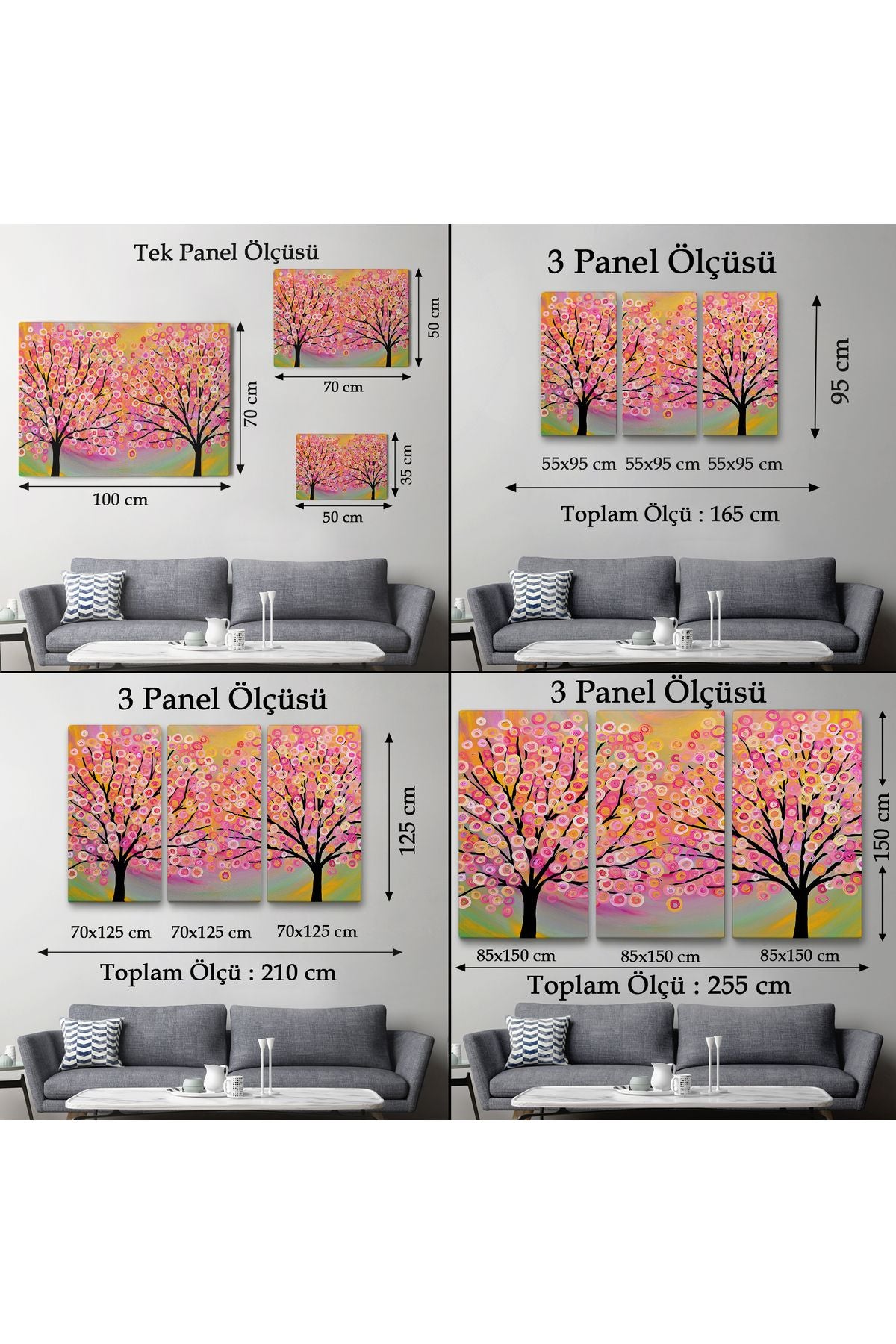 Sürreal Ağaçtaki Renkler Senfonisi Tablosu-6629