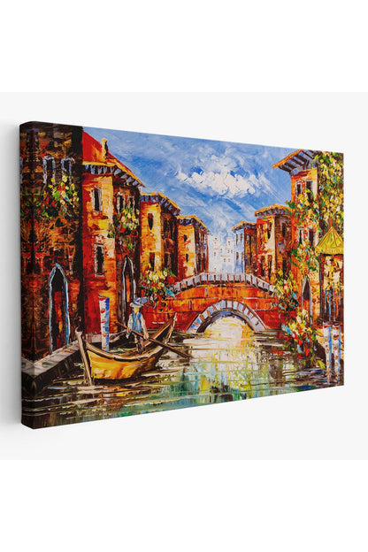 Venedik İtalya Yağlı Boya Görünümlü Tablo-1201