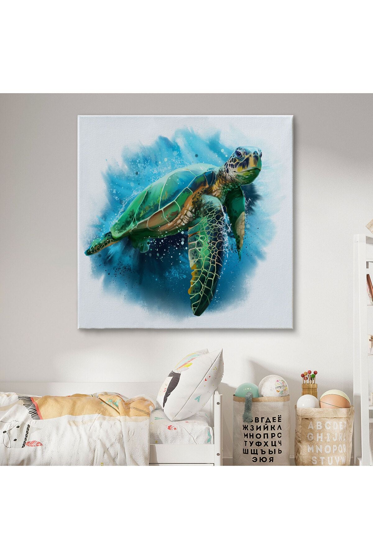 Caretta Caretta Dekoratif Kanvas Tablo-5812