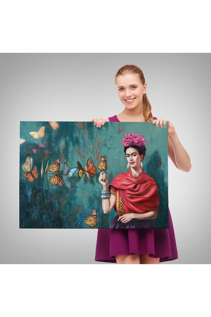 Ünlü Ressam ve Kelebekler Kanvas Tablo-5169