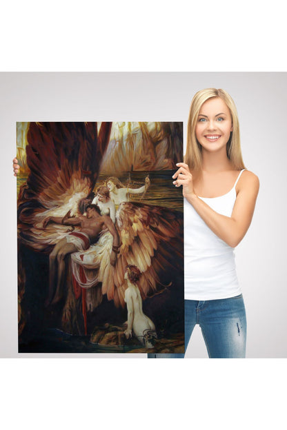 İkarus İçin Ağlayan Melekler Tablosu - Lament For Icarus-6499
