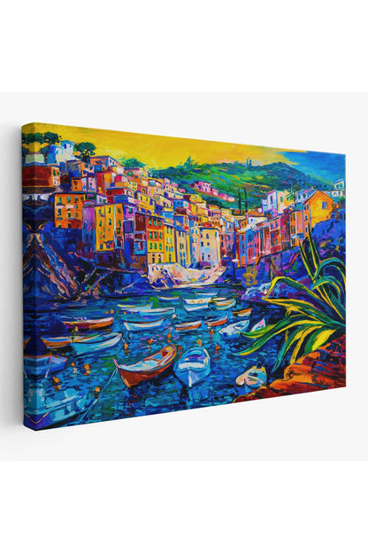 Sahilde TeknelerYağlıboya Görünüm Dekoratif Kanvas Duvar Tablosu-3462