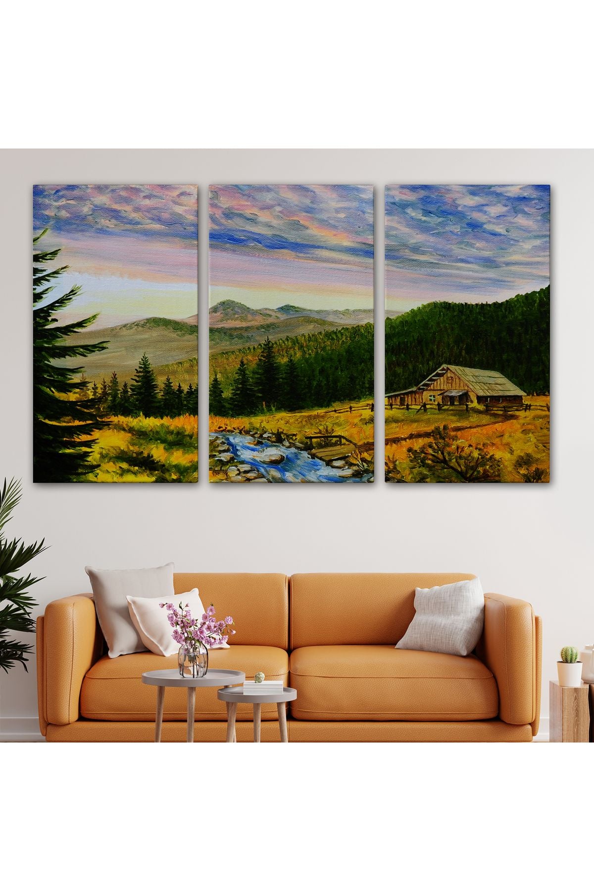 Ukrayna Köy Evi Manzarasİ Dekoratf Duvar Tablosu-3481