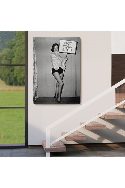 Kadın Hakları Feminist Vintage Kadın Kanvas Tablo-5235