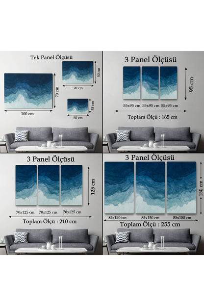 Dinlendirici Okyanus Renkleri Modern Kanvas Tablo-5053