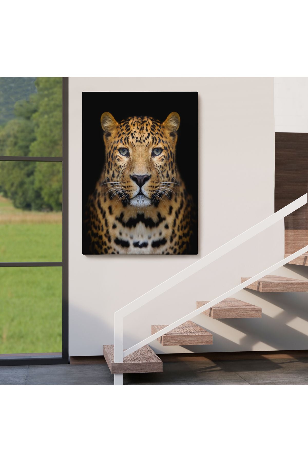 Tshp seri001 Leopar Dekoratif Kanvas Tablo-5959