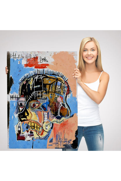 Jean Michel Basquiat,İsimsiz Kafatası 1981 Sergi Tablosu-4978
