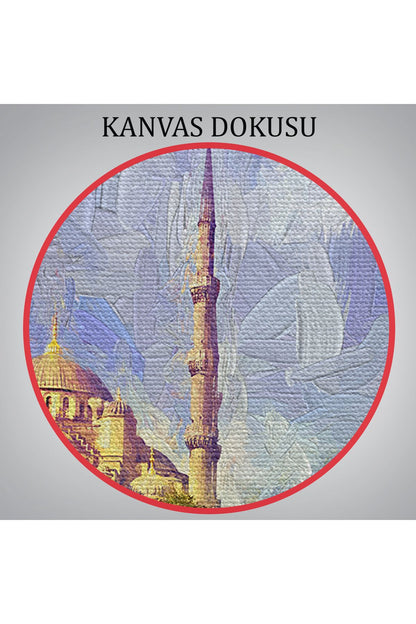 Sultan Ahmet Camii Yağlıboya Görünüm Dekoratif Kanvas Duvar Tablosu-3671