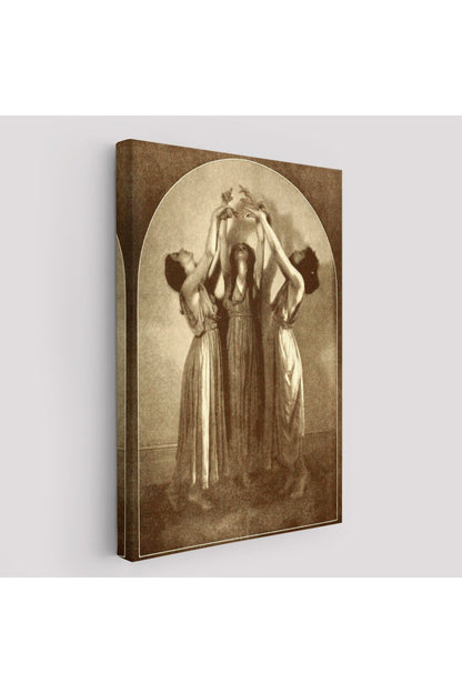 Şabat Ayinin de Dans Eden Kadınlar Dekoratif Duvar Tablosu Halloween -6385