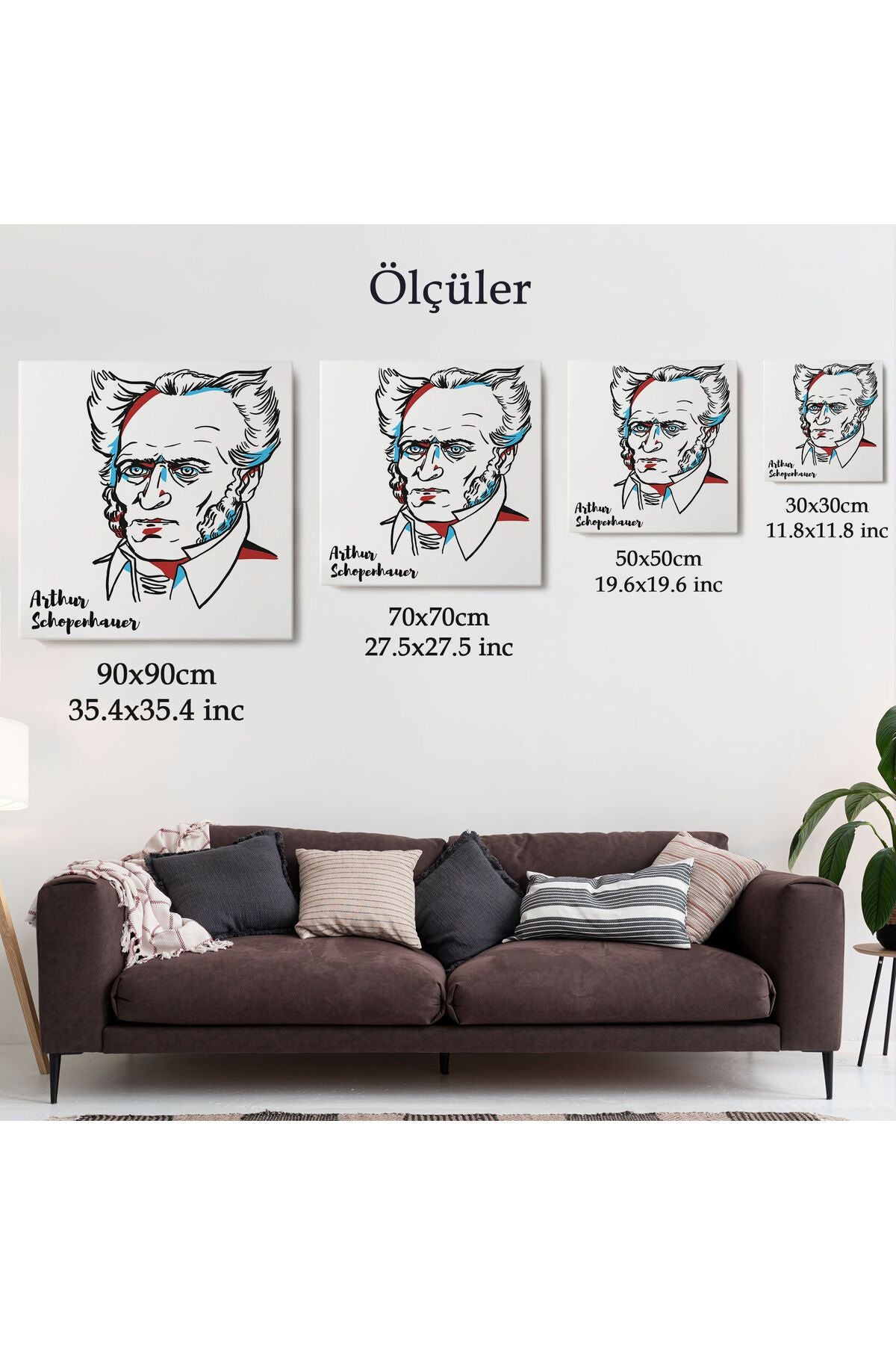 Arthur Schopenhauer Dekoratif Kanvas Tablo-5821