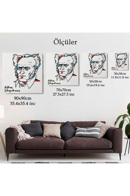 Arthur Schopenhauer Dekoratif Kanvas Tablo-5821